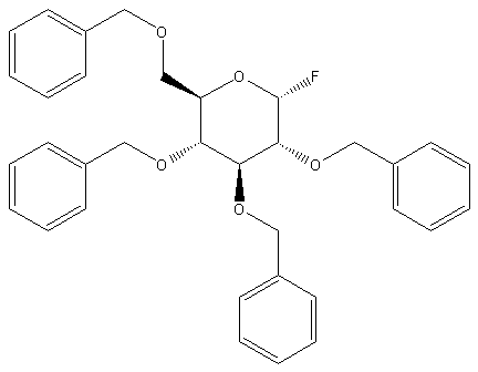 2,3,4,6-四-O-苯酰-α-D-吡喃葡糖基氟结构式