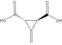 3-亚甲基环丙烷-反-1,2-二羧酸结构式