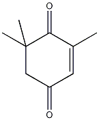 2,6,6-三甲基-2-环己烯-1,4-二酮结构式