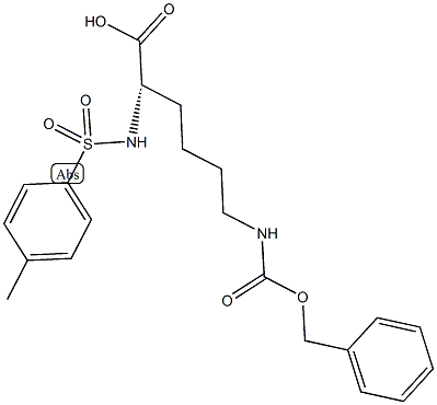 N(ε)-苄氧羰基-N(α)-甲苯磺酰基-L-赖氨酸结构式