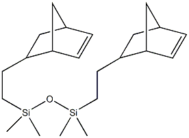 1,1,3,3-四甲基-1,3-二[2-(5-降冰片烯-2-基)乙基]二硅氧烷结构式
