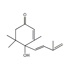 3,5,5-三甲基-4-(3-甲基丁二烯基)-4-羟基-2-环己烯-1-酮结构式