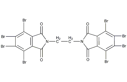 乙基双(四溴邻苯二甲酰胺)结构式