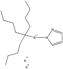 Potassium hydrotris(3-t-butyl-5-methylpyrazol-1-yl)borate结构式