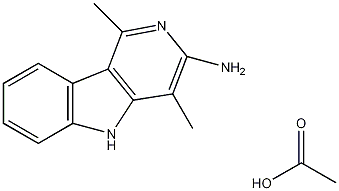 3-氨基-1,4-二甲基-5H-吡啶[4,3-β]吲哚乙酸结构式