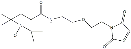 3-[2-(2-马来酰亚氨基乙氧基)乙氨基甲酰]-2,2,5,5-四甲基-1-吡咯烷基氧结构式