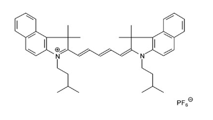 2-[5-[1,1-二甲基-3-(3-甲基-丁基)-1,3-二氢-苯并[e]吲哚-2-亚基]-戊-1,3-二烯基]-1,1-二甲基-3- (3-甲基丁基)-1H-苯并[e]吲哚六氟磷酸盐结构式
