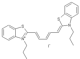 碘化-3,3ˊ-二丙基硫杂二羰花青结构式