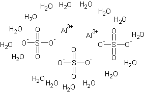 硫酸铝十八水合物结构式