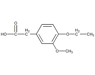 4-乙氧基-3-甲氧基苯乙酸结构式