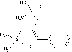 β,β-双(三甲基甲硅烷氧基)苯乙烯结构式