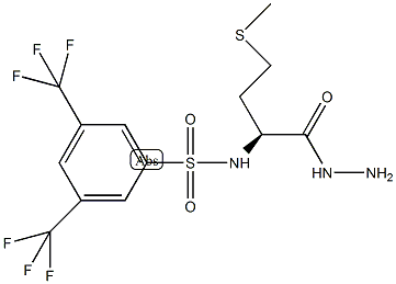 N-[3,5-Bis(trifluoromethyl)benzenesulfonyl]-l-methionyl hydrazide结构式