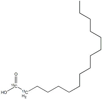 棕榈酸-1,2-13C2结构式