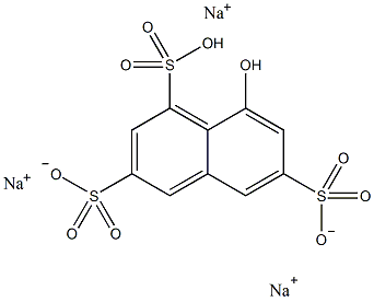 1-萘酚-3,6,8-三磺酸三钠盐结构式