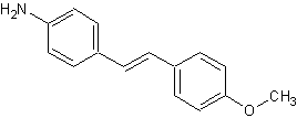 4-氨基-4'-甲氧基茋结构式