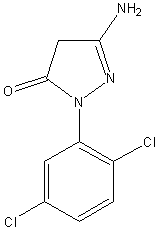 3-氨基-1-(2,5二氯苯基)-5-吡唑酮结构式