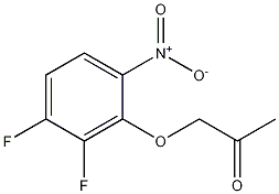 2-丙酮基氧基-3,4-二氟硝基苯结构式