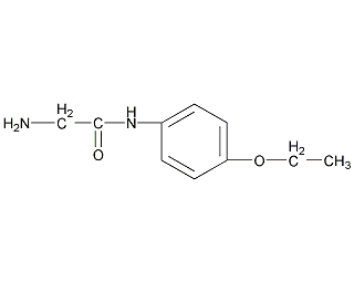 2-氨基-N-(对乙氧基苯基)乙酰胺结构式