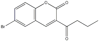 6-溴-3-丁酰-2H-苯并吡喃-2-酮结构式