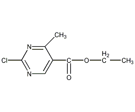 4-甲基-2-氯嘧啶-5-甲酸乙酯结构式