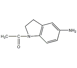 1-乙酰基-5-氨基二氢吲哚结构式