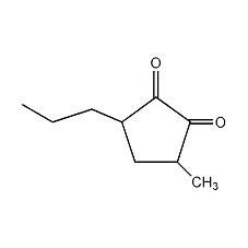 3-甲基-5-丙基-1,2-环戊二酮结构式