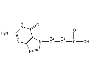 7-(2-羧乙基)鸟嘌呤结构式
