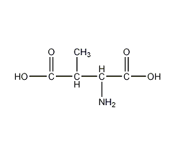 (2R,3S)-2-氨基-3-甲基丁二酸结构式