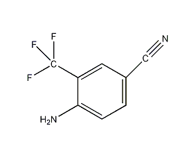 4-氨基-3-三氟甲基苯甲腈结构式