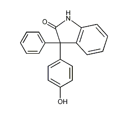 3,3-二(4-羟基苯基)-2(3H)-吲哚酮结构式