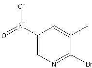 2-溴-3-甲基-5-硝基吡啶结构式