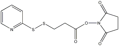 3-(2-吡啶二硫代)丙酸N-羟基琥珀酰亚胺酯结构式