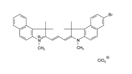 2-[3-(7-Bromo-1,1,3-trimethyl-1,3-dihydro-benzo[e]indol-2-ylidene)-propenyl]-1,1,3- trimethyl-1H-benzo[e]indolium perchlorate