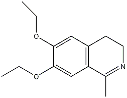 1-甲基-6,7-二乙氧基-3,4-二氢异喹啉结构式