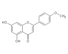 5,7-二羟基-4'-甲氧基异黄酮结构式