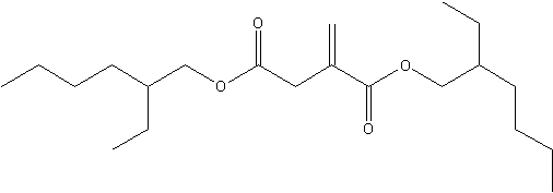 衣康酸二(2-乙基己基)酯结构式