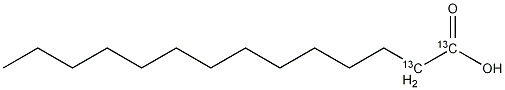 十四酸-1,2-13C2结构式