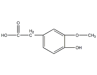 4-羟基-3-甲氧基苯乙酸结构式