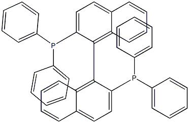 (S)-(-)-2,2-双(二苯磷)-1,1-联萘结构式