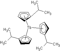 三(异丙基环戊二烯)化铽结构式