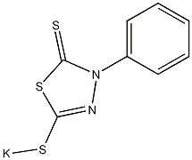 5-巯基-3-苯基-1,3,4-噻二唑-2(3H)硫酮钾酸结构式