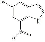 5-溴-7-硝基吲哚结构式