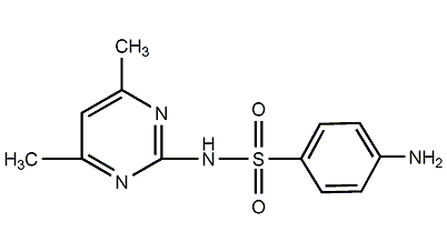 磺胺二甲基嘧啶结构式