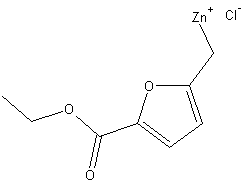 5-乙氧羰基-2-呋喃基氯化锌结构式