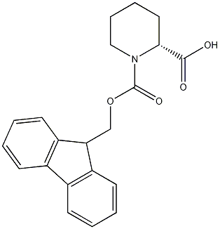 (2R)-1-[(9H-芴-9-甲氧基)羰基]六羟基哌啶-2-甲酸结构式