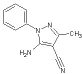 5-氨基-4-氰基-3-甲基-1-苯甲基吡唑结构式