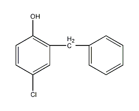 2-苄基-4-氯苯酚结构式