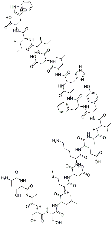 [丙氨酸1,3,11,15]-内皮素1结构式