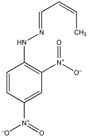 丁烯醛2,4-二硝基苯肼结构式