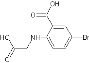 5-溴-N-(羰基甲基)氨茴酸结构式